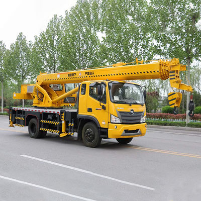 말력 160HP 노란색 12-15톤 크레인 들어올림 장비 트럭 크레인 사용 크레인 트럭
