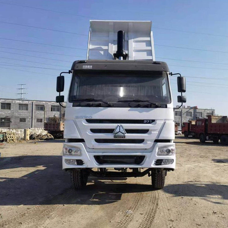 사용 된 Howo Euro 2 371HP 375hp 40 톤 틱퍼 트럭 10 바퀴 6x4 중고용 덤프 트럭