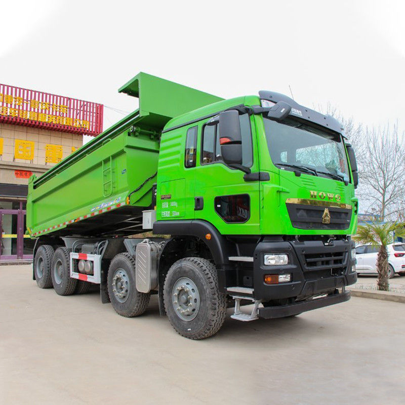자동 에어컨 460HP 6.5m 하우 팅퍼 트럭 12 바퀴 디젤 사용 된 덤프 트럭