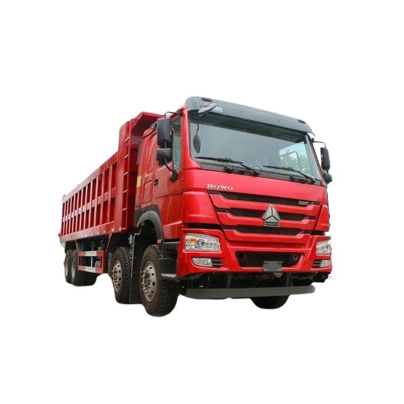 호우 8x4 371hp 50톤 유로 2 운전 중고용 덤프 트럭 사용 된 틱퍼 트럭