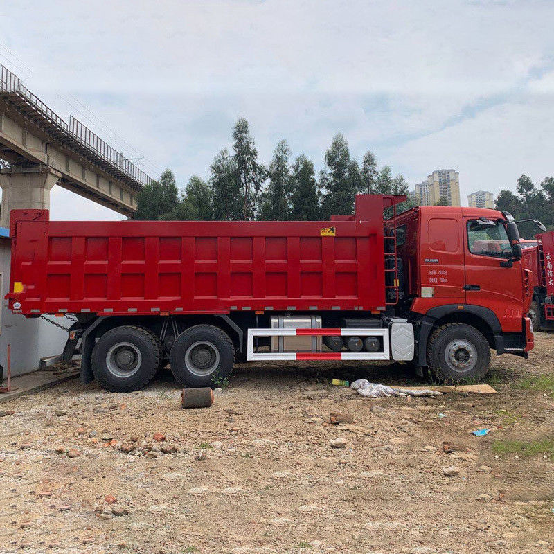 5.3-6.2M 화물 탱크 길이 중국 중고 Sinotruk Howo 6x4 371hp 덤프 트럭