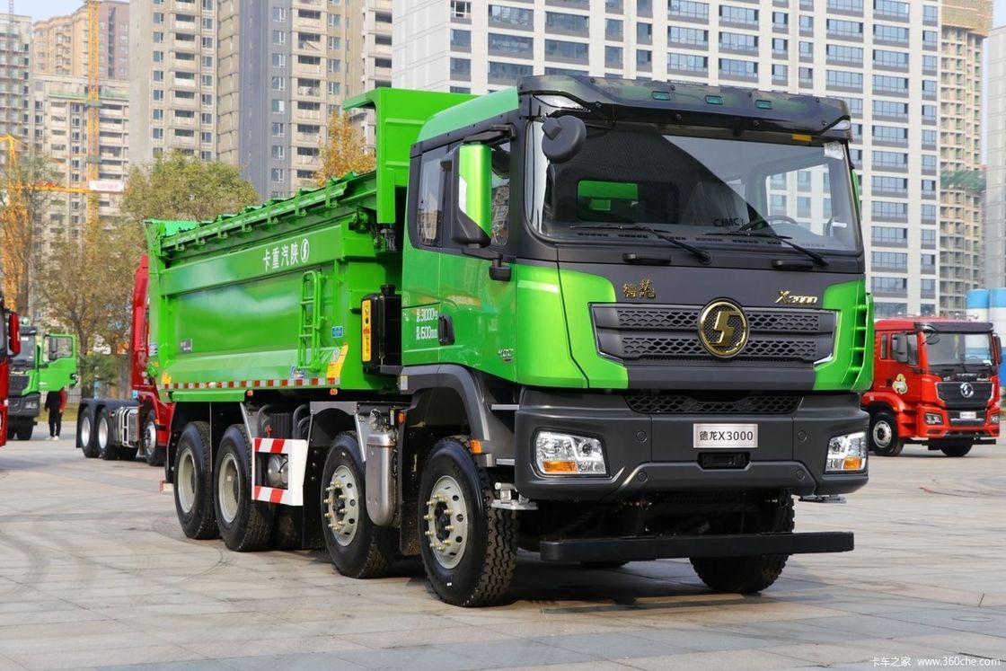 샤크맨 F3000 X3000 8X4 중량 덤프 트럭 430 hp 12 바퀴 덤퍼 트럭 2 승객