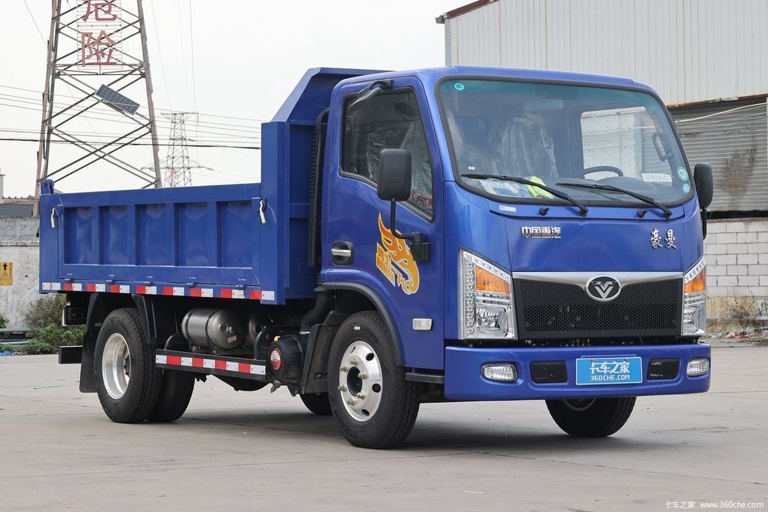 수동 에어컨 220hp 8*4 왼손 운전 디젤 엔진 Lhd 덤프 트럭