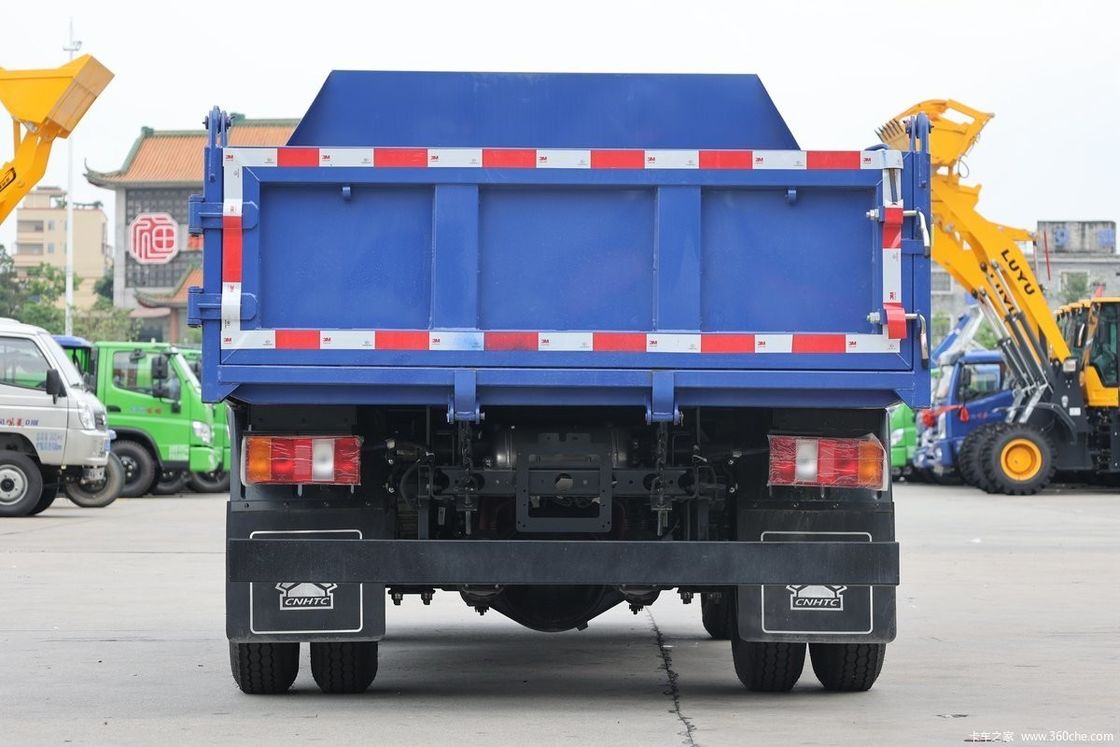 수동 에어컨 220hp 8*4 왼손 운전 디젤 엔진 Lhd 덤프 트럭