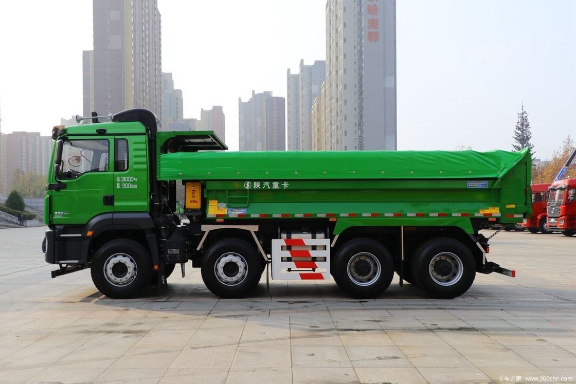 6x4 400HP 샤크만 덤프 트럭 엔진 용량 8L 및 12.00R20 18PR 타이어