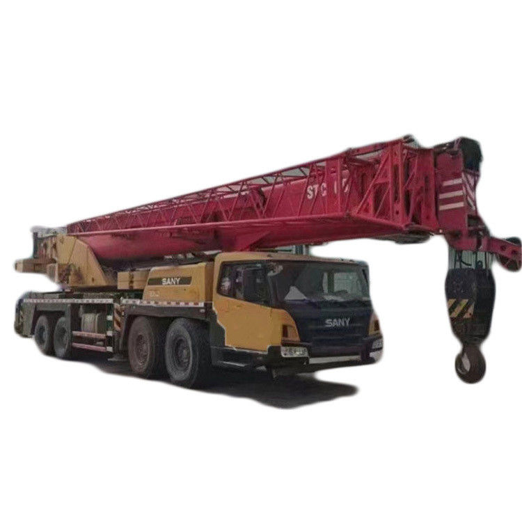 80000kg 좌측 운전 수압 트럭 크레인 80톤 STC 800 사용된 Sany 크레인 트럭
