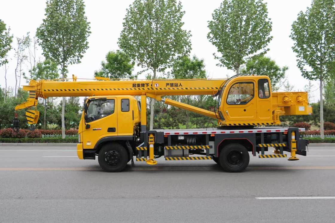 말력 160HP 노란색 12-15톤 크레인 들어올림 장비 트럭 크레인 사용 크레인 트럭