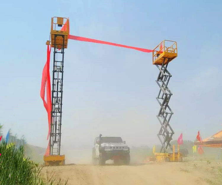 12m 전기 플랫폼 시저 리프트 리프트 메커니즘과 테이블 크기 2277x1120mm
