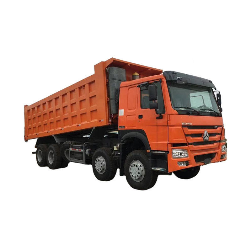 수동 창 시노 트럭 12 휠 LHD 50tons 중고 8x4 사용 된 HOWO 티퍼 덤프 트럭