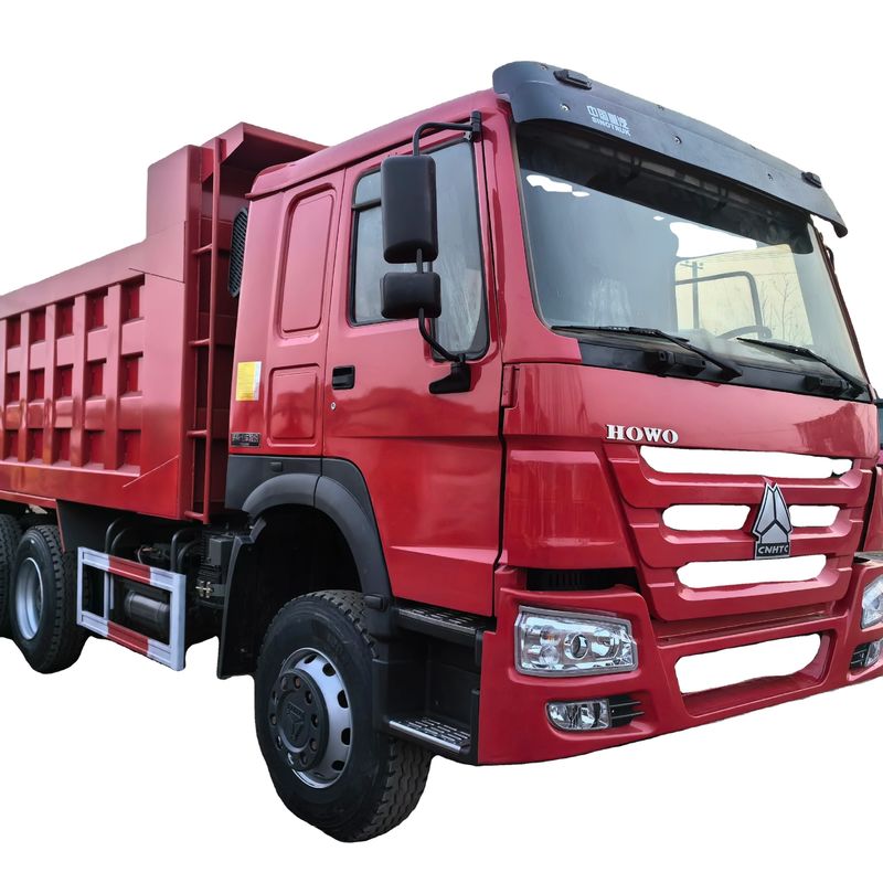 5600mm*2300mm*1500mm 화물 탱크 6X4 사용 된 틱퍼 트럭 371HP 25tons HOWO 덤프 트럭