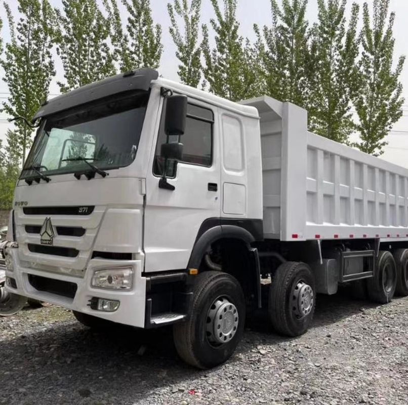 멀티미디어 시스템 없음 Sinotruk HOWO 371HP 건설 광산용 사용 된 덤프 트럭 8 * 4