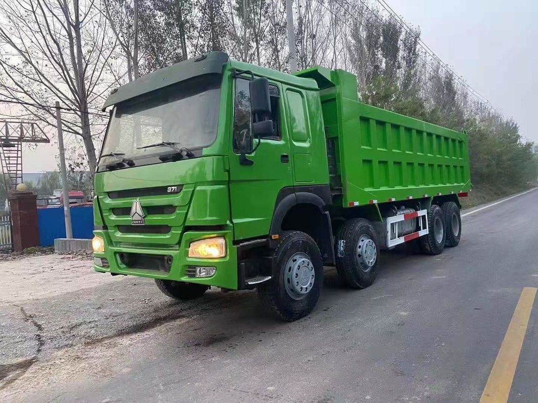 멀티미디어 시스템 없음 Sinotruk HOWO 371HP 건설 광산용 사용 된 덤프 트럭 8 * 4