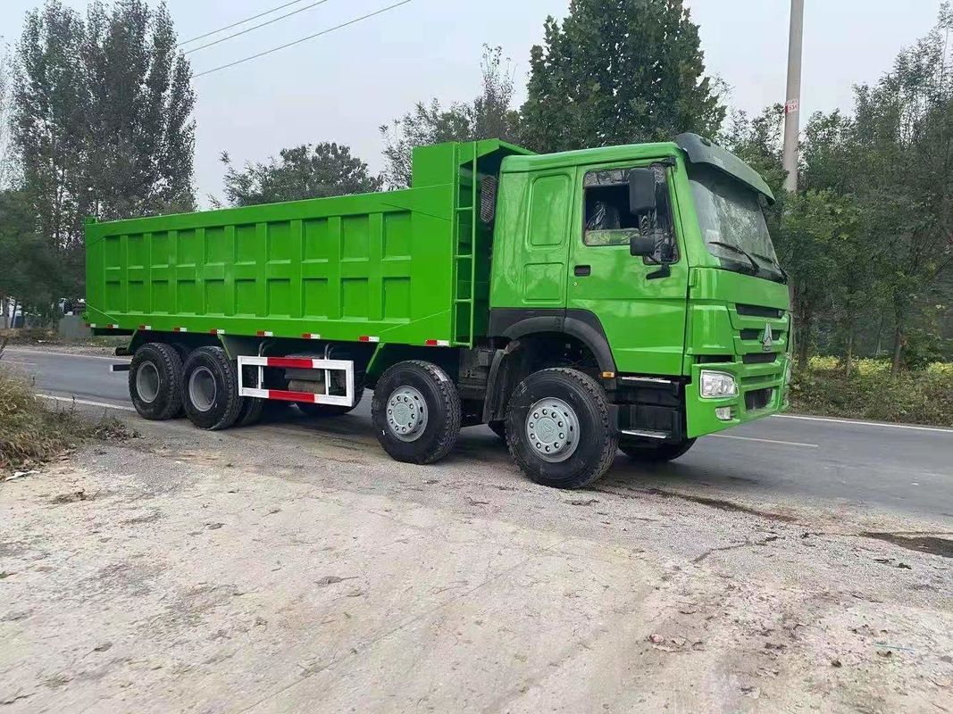 멀티미디어 시스템 없음 Sinotruk HOWO 371HP 건설 광산용 사용 된 덤프 트럭 8 * 4