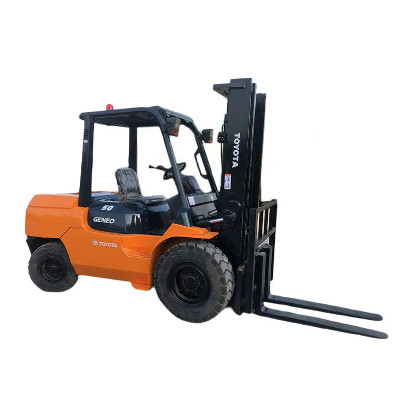 2001-4000 근무 시간 5톤의 토요타 중고용 포크리프트 560mm 앞 오버핸드
