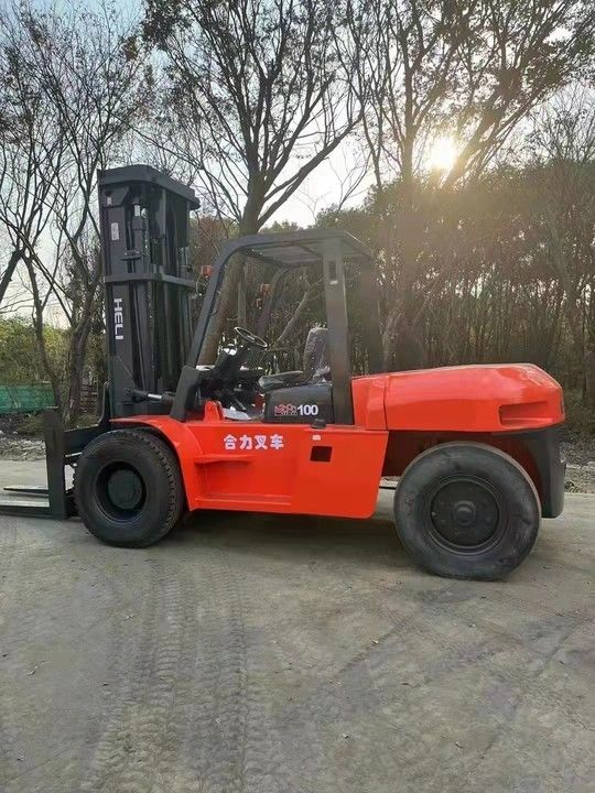 1155mm 너비 좋은 상태 10톤 헬리 중고용 포크리프트 원색
