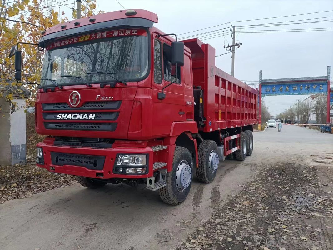 31T G.V.W 사용 된 샤크만 HOWO X3000 380HP 8 * 4 중량 덤프 트럭 템퍼 덤퍼