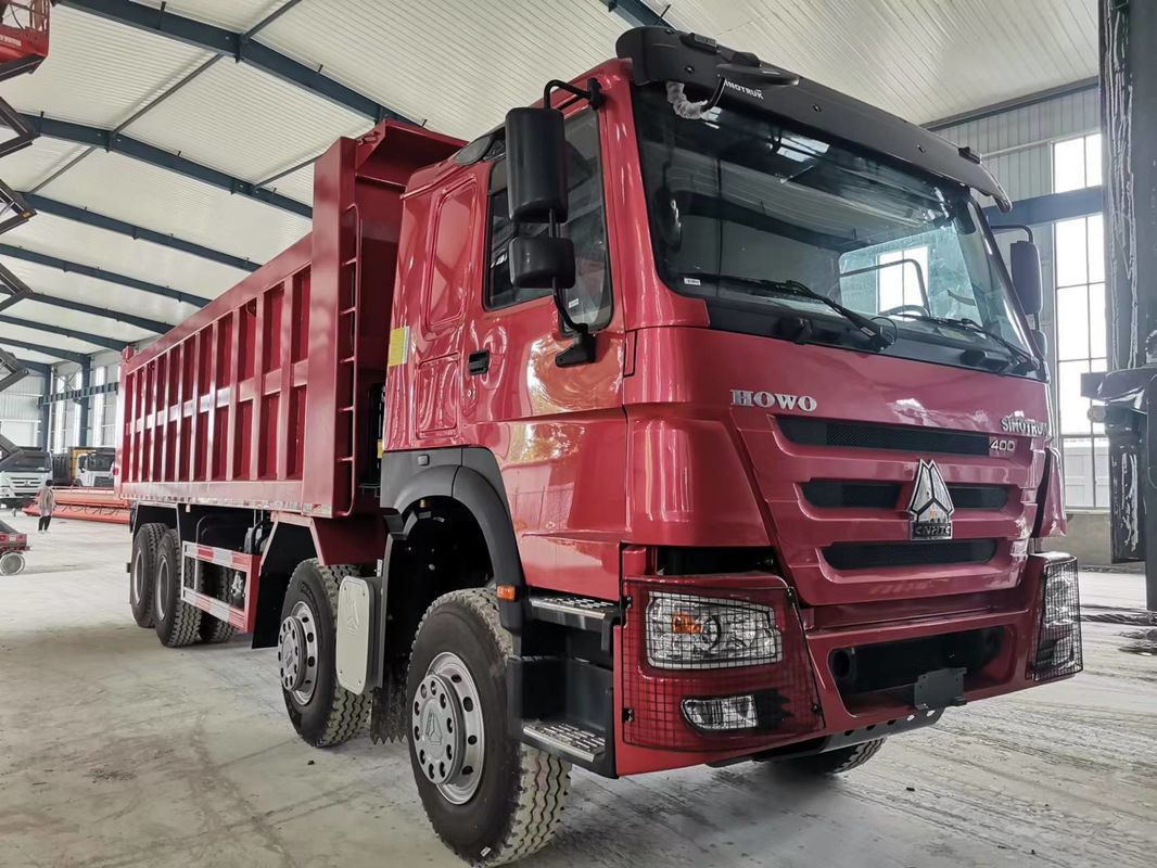 HW 기어박스 SINO TRUCK HOWO 400HP 16바퀴 8x4 중량 LHD 덤프 트럭 티퍼 덤퍼