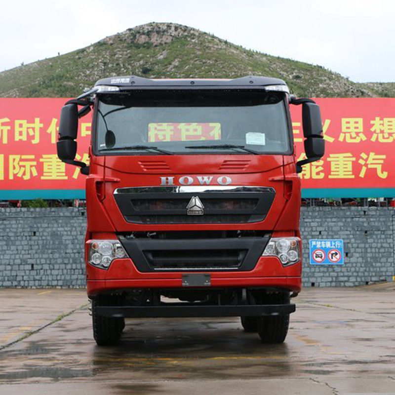 440hp 8*4 HOWO 덤프 틱퍼 트럭 중고 엔진 용량 8L 크루즈 컨트롤