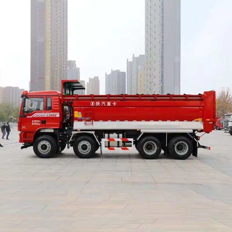 좌측 운전 30cbm 킵터 트럭 사용 된 덤프 트럭 샤크만 F3000 8*4 12 휠 유로 2
