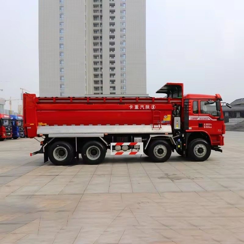 좌측 운전 30cbm 킵터 트럭 사용 된 덤프 트럭 샤크만 F3000 8*4 12 휠 유로 2