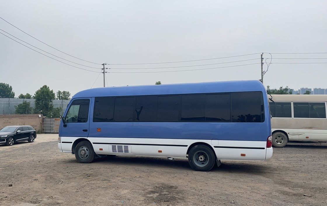 디젤 연료 관광 고급 버스 25 좌석 30 좌석 중고용 토요 타 코스터 미니 버스