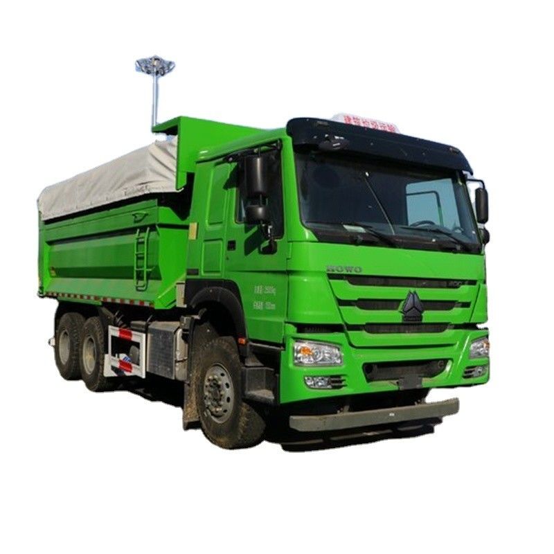 HOWO T7H 400HP 10 바퀴 8미터 중량 사용 된 덤프 트럭 엔진 틱퍼 트럭