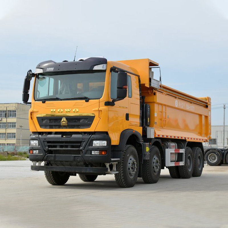 40 톤 12 바퀴 덤프 트럭 호우 440hp 8x4 트립퍼 트럭 타이어 12.00R20 후방 카메라