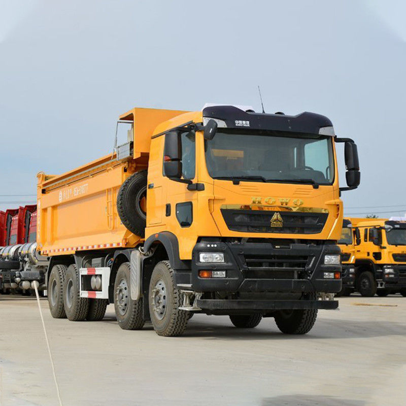 40 톤 12 바퀴 덤프 트럭 호우 440hp 8x4 트립퍼 트럭 타이어 12.00R20 후방 카메라