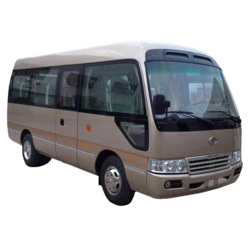 모델 19 좌석 RHD 미니 코스터 여객 버스 70L 오일 탱크 7.00R16 타이어 출하 준비