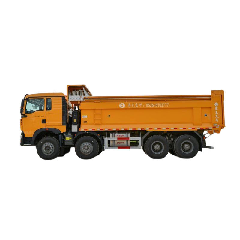 8*4 Sinotruk HOWO 중량 덤프 트럭 440hp 모델 300-400L 연료 탱크 용량