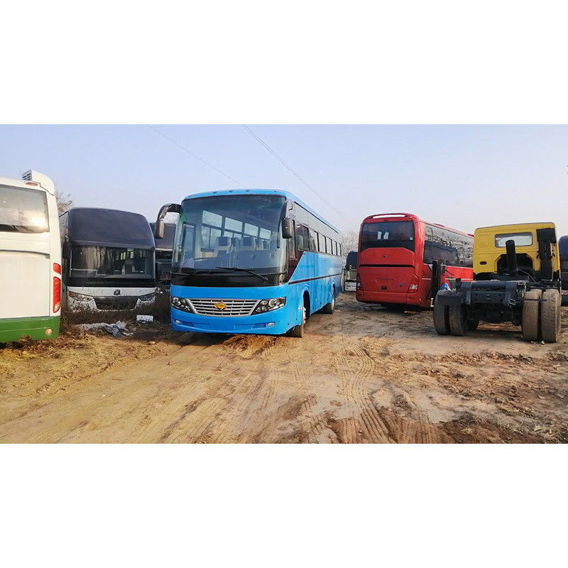 중고용 Cng 디젤 좌측 운전 블루 12m 코치 버스 31-50 좌석과 2340mm 후방 오버 랭