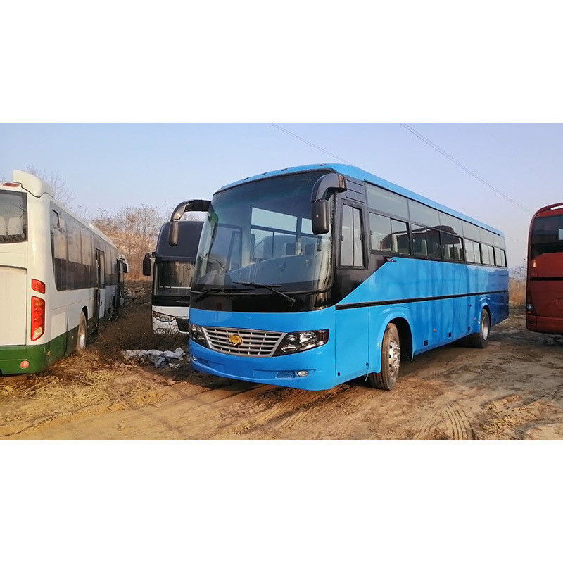 중고용 Cng 디젤 좌측 운전 블루 12m 코치 버스 31-50 좌석과 2340mm 후방 오버 랭