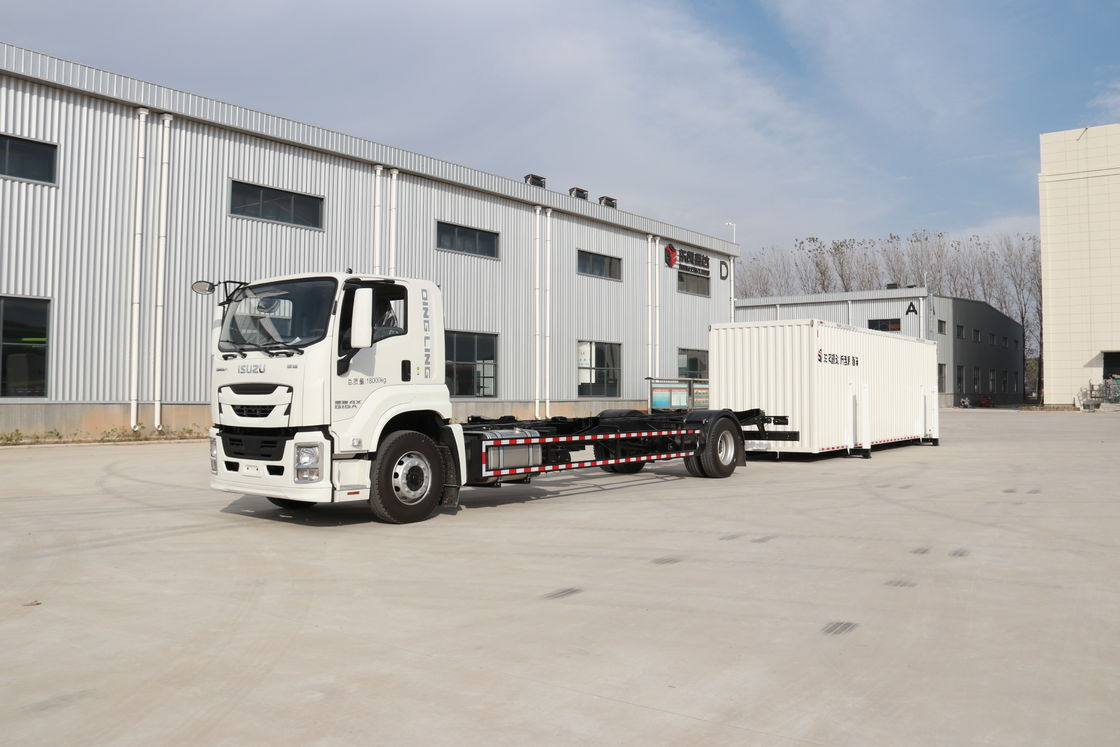 커스터마이징 이수즈 4*2 204hp 9.6m 59cbm 분리 가능한 교환 몸통 밴 화물 트럭