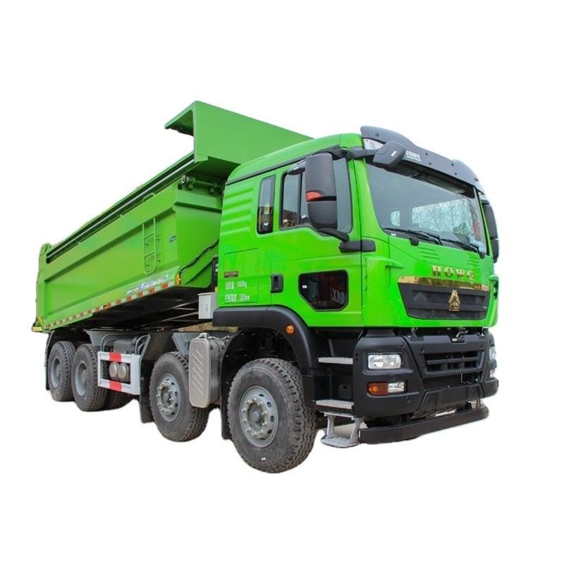 ABS 장착된 35t 유해 화물 중량 8x4 12 휠 LHD 덤프 트럭 건설용