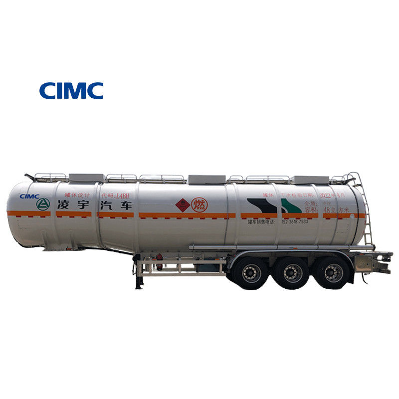 강철 CIMC LINYU 48000 리터 연료 트레일러 원유를 효율적으로 운송