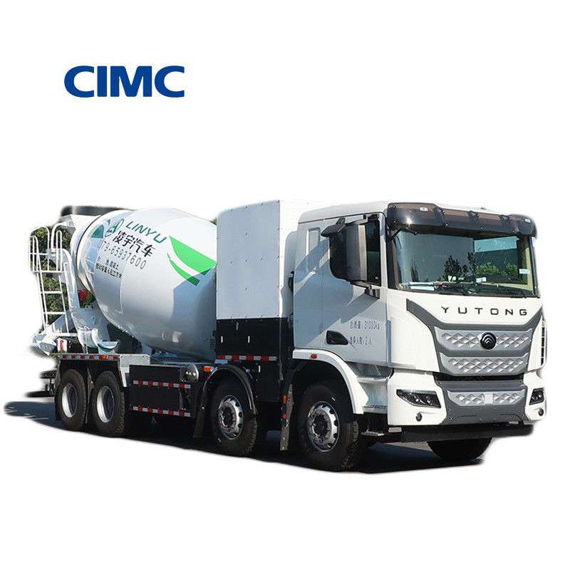 380kw CIMC LINYU 10 m3 전기 8x4 셀프 로딩 모바일 콘크리트 믹서 트럭 혼합