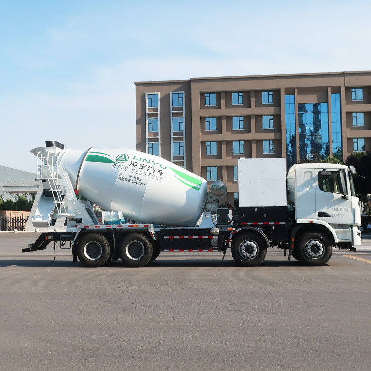 380kw CIMC LINYU 10 m3 전기 8x4 셀프 로딩 모바일 콘크리트 믹서 트럭 혼합