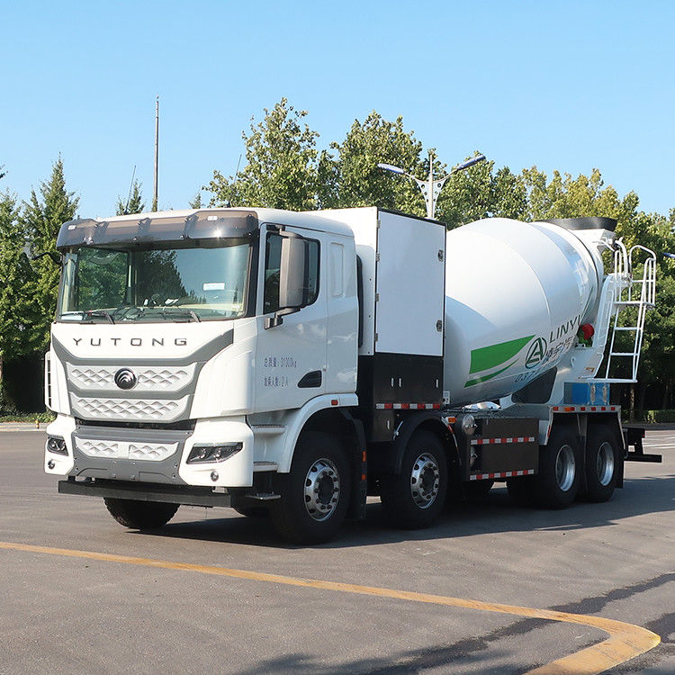 380kw CIMC LINYU 10 m3 전기 8x4 셀프 로딩 모바일 콘크리트 믹서 트럭 혼합