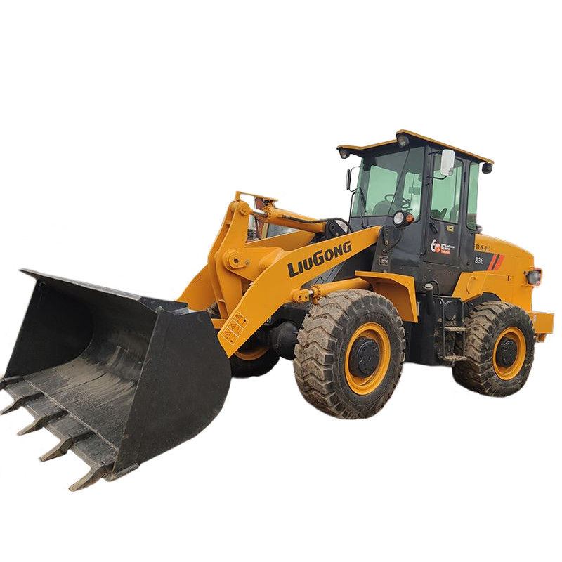 8000kg LIUGONG 836 Cat 전면 로더 기계 사용 된 로더 엔진 바퀴 로더