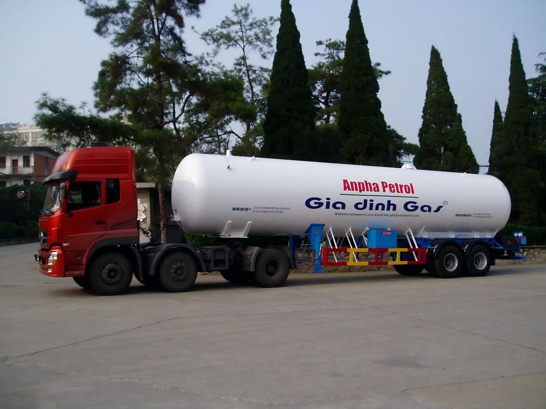 2.1 MPa 수소시험 압력 CIMC LINYU Howo 차시 8*4 가스 운송 탱크 반 트레일러