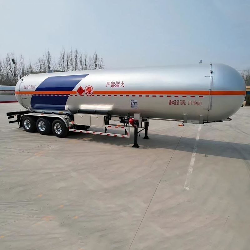 L11390mm *W2500mm *H3980mm 내에서 트럭 및 높은 용량의 50m3 LPG 반 트레일러