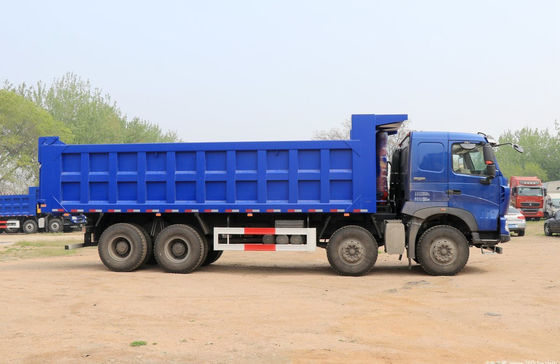 사용 된 HOWO 440hp 8X4 덤프 트럭 30 톤의 화물 용량과 7.6x2.35x1.5m 화물 탱크
