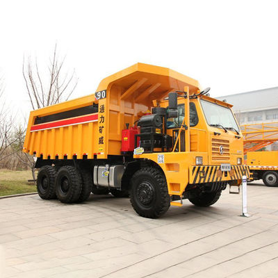 340hp 광산 덤프 트럭 500-600L 연료 탱크 용량 및 60-70 톤 부하 용량