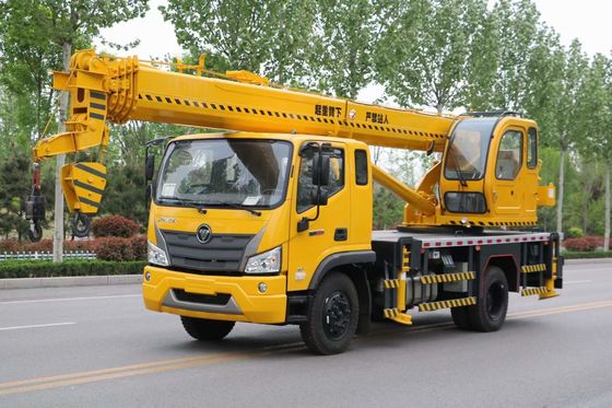 말력 160HP 노란색 12-15톤 크레인 들어올림 장비 트럭 크레인 사용 크레인 트럭