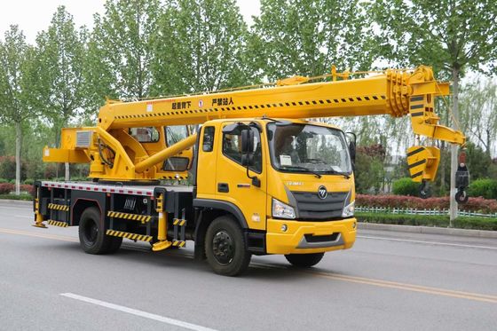 말력 160HP 노란색 12-15톤 크레인 들어올림 장비 트럭 크레인 사용 크레인 트럭