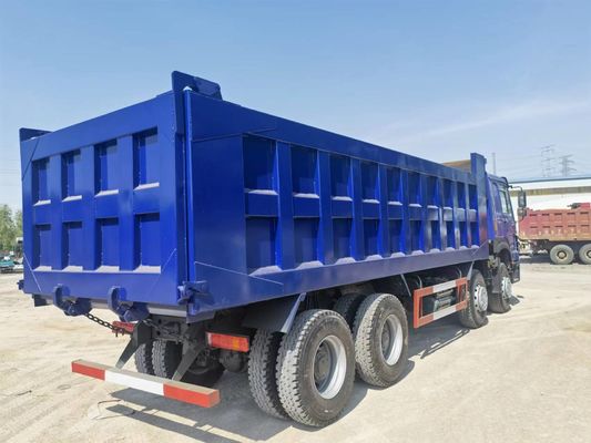 16 휠 HOWO 8X4 300-400L 연료 탱크 용량으로 사용 된 중용 틱퍼 덤프 트럭