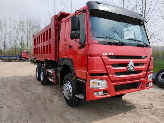 LHD SINO TRUCK HOWO 371HP 6*4 수동 에어컨을 장착 한 무거운 덤프 틱퍼 트럭