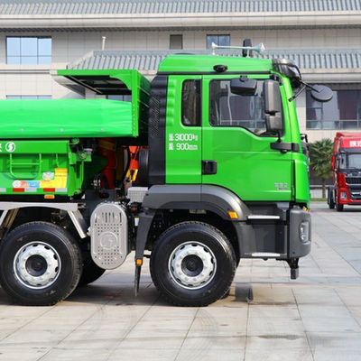 8X4 수동변속기 샤크만 350HP 중량용 덤프 틱퍼 트럭