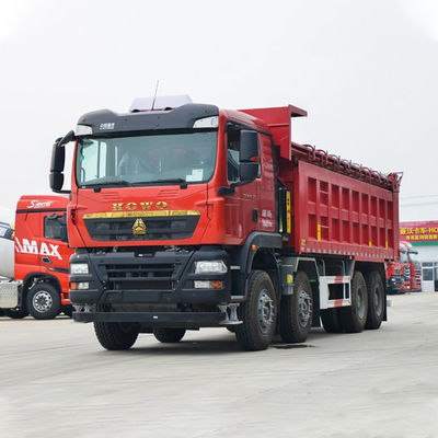 8x4 트립퍼 트럭 40톤 12륜 덤프 트럭 수동 에어컨 HOWO 400HP